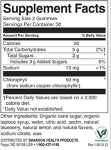 Gomitas de desintoxicación de clorofila | Arándano - 60 tabletas masticables