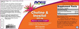 Choline e inositol 500 mg - 100 cápsulas