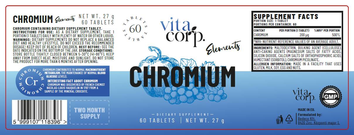 Picolinato de cromo 200 mcg - 60 comprimidos