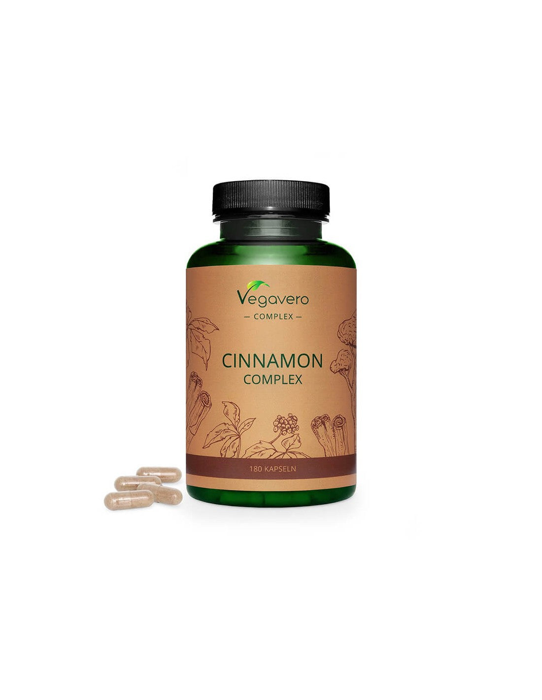 Cinnamon Complex - Cinnamon complex (Herbal formula for blood sugar control), 180 Vegavero capsules