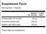 Cinnamon Gymnema Mulberry Complex 525 mg - 120 cápsulas