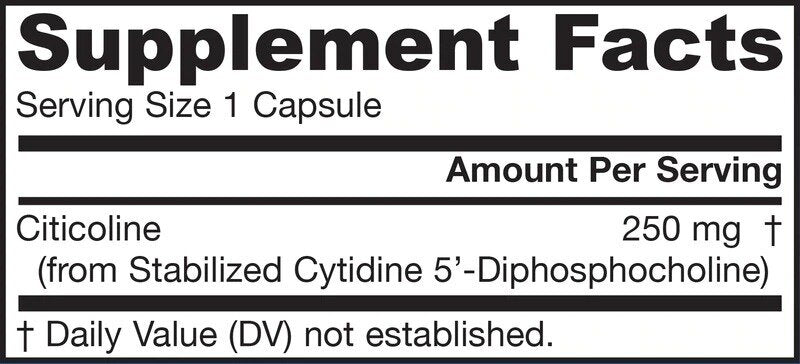 Citicoline (CDP Choline) 250mg. / 120 Caps.