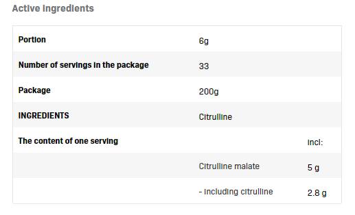 Citrulline Malate Powder - 200 grams