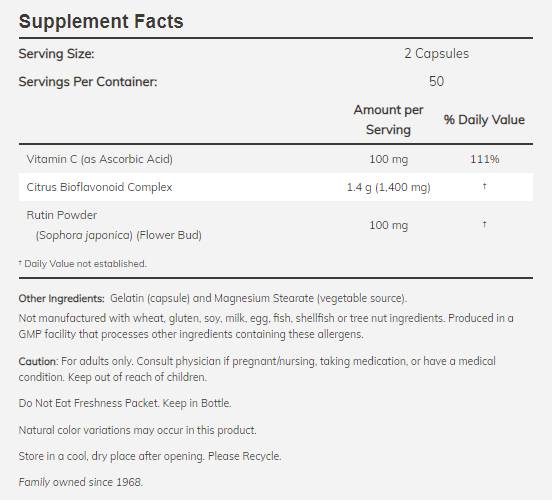 Citrusové bioflavonoidy 700 mg - 100 tobolek