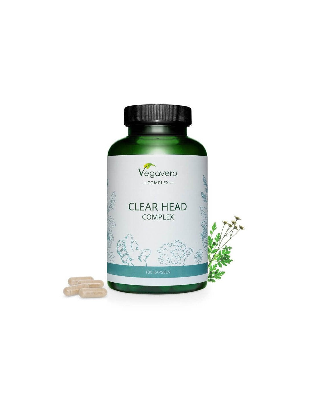 Clear Head Complex, 180 capsules, 100% Vegan Vegavero