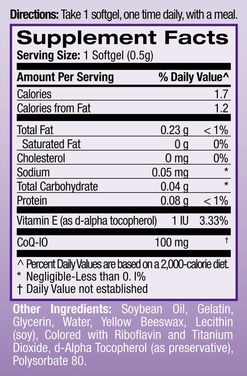 CoQ-10 100mg - Antioxidant 60 caps