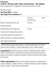 COQ10 100 mg | Z 10 mg tocotrienols 60 żelowych kapsułek
