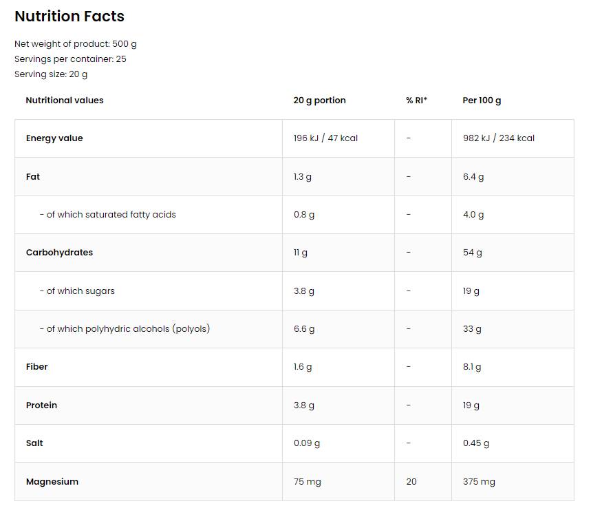 Cacao fit / gezonde cacaobrinking 500 gram