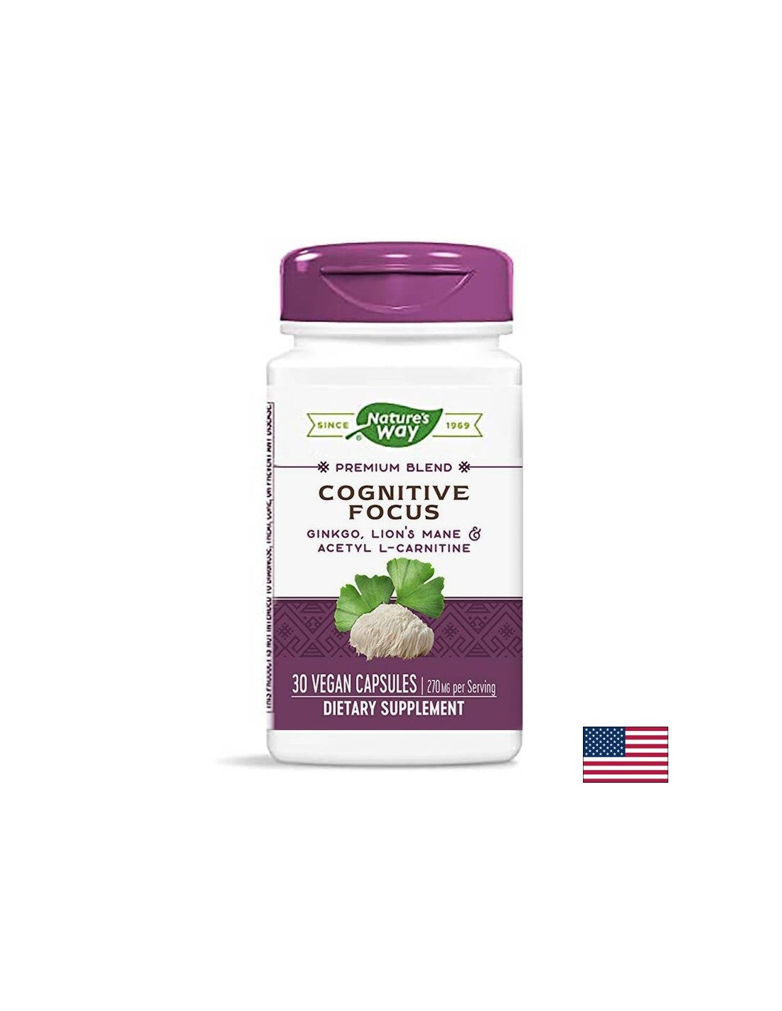Cognitive Focus - Memory and thinking activity, 30 capsules Nature's Way