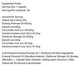Cold Pressed Evening Primrose Oil + Starflower Oil - 90 Gel capsules