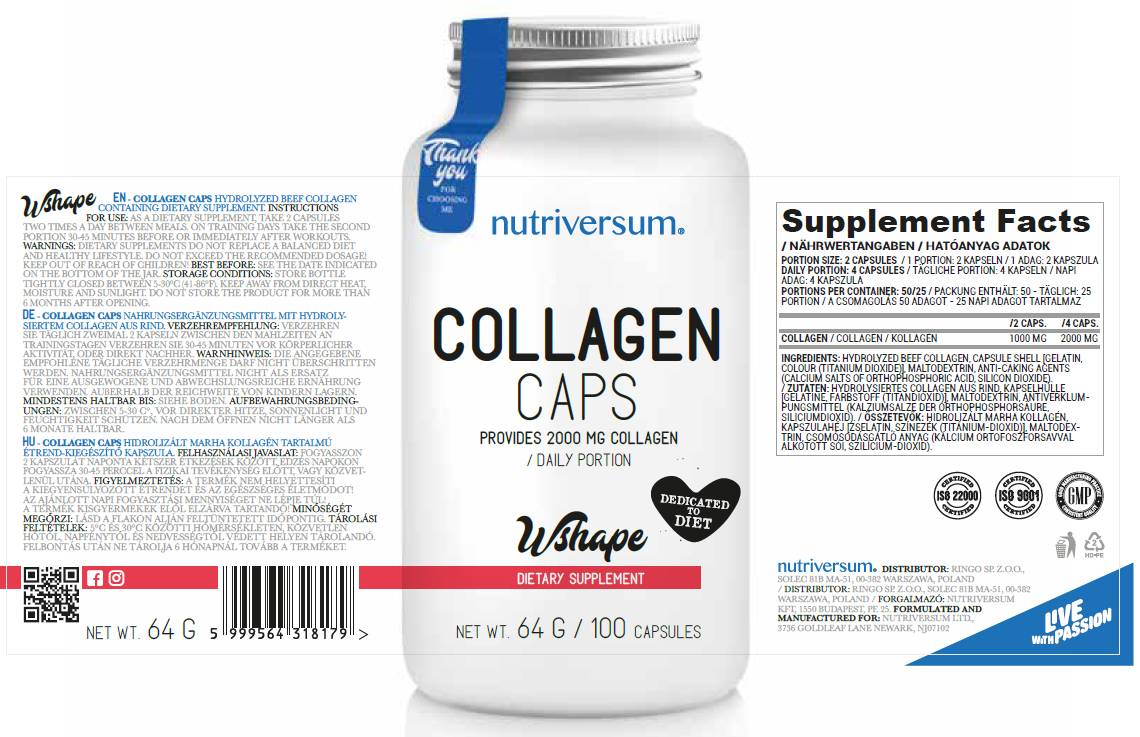 Collageen Caps 500 mg - 100 capsules