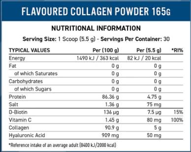 Collageenpoeder | Met hyaluronzuur en vitamine C - 165 gram