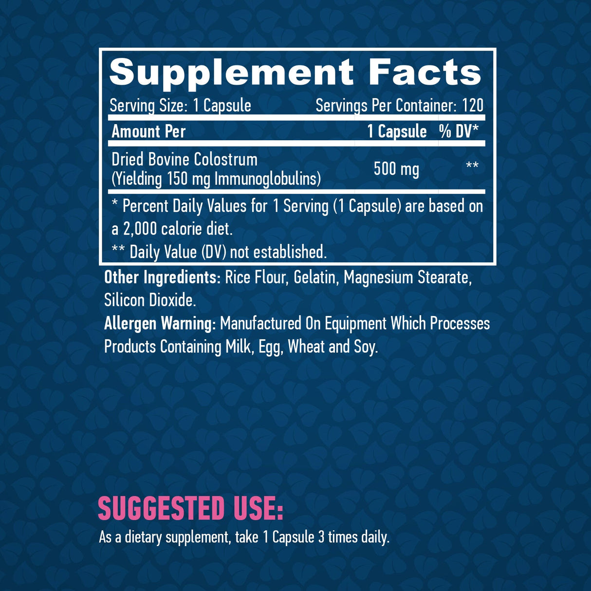 500mg / 120 Tspps.