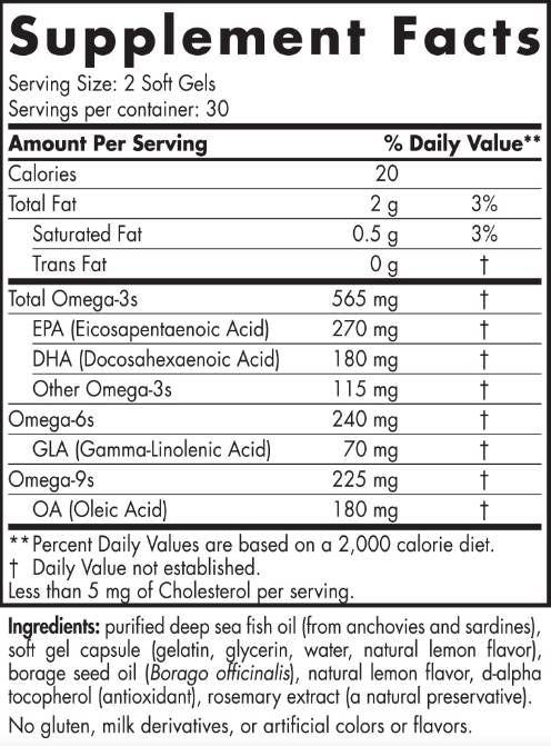 Ômega completa 565 mg - 60 cápsulas de gel