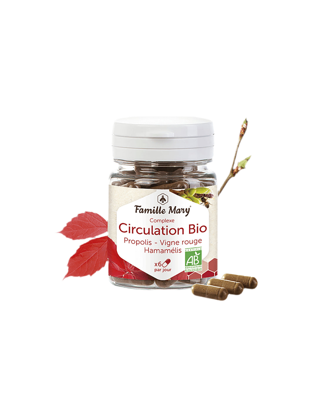 Complexe circulation bio - Bio complex to improve blood circulation in venous congestion, 60 capsules Famille Mary