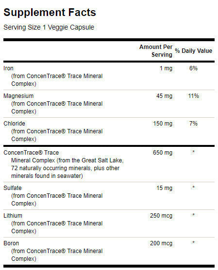 ConcenTrace Trace Mineral Complex - 60 capsules
