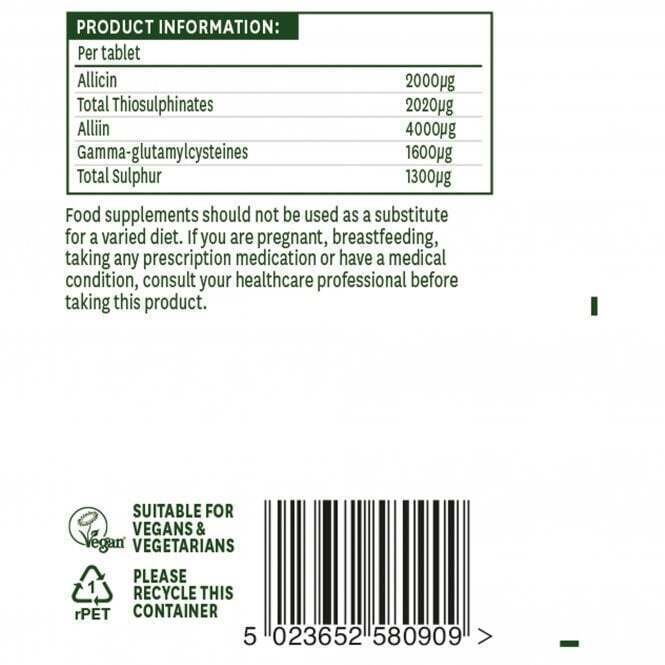 Ajo concentrado con alicina (ajo concentrado) 2000 mcg 90 tabletas Ayuda