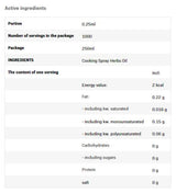 Cooking Spray - Herbs Oil - 250 ml