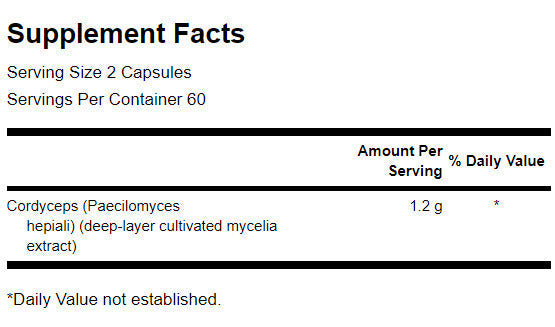 Cordyceps 600 mg - 120 capsules