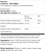 Cranberry 20:1 Concentrate 180 Gel capsules