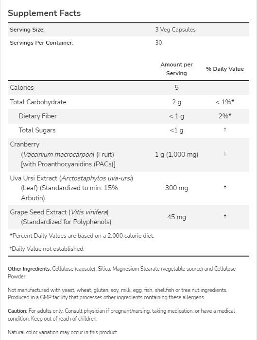 Cranberry with PACs - 90 capsules