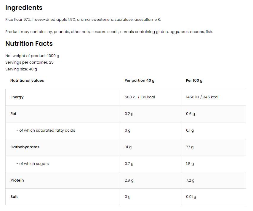 Cream of Rice | Nutritious Rice Meal 1000 grams