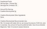 Creatine Monohydrate - 300 grams