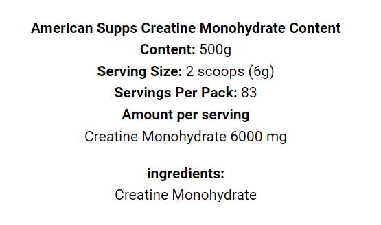 Creatine monomydrater - 500 Gramm