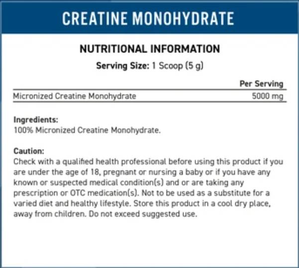 Monohidrato de creatina - 500 gramos