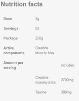 Creatine Muskel Max - 250 Gramm
