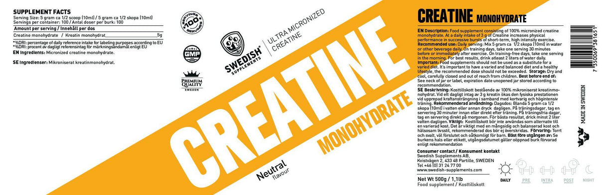 Creatina Monohidrat / Extra Micronizat - 250 grame