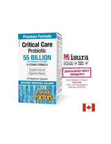 Probiotyk - Critical Care Probiotic, 55 miliardów aktywnych probiotyków, formuła 9 szczepów, 30 kapsułek V <tc>Natural Factors</tc>