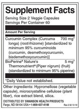 Curcumin Complex with BioPerine 350 mg - 120 capsules