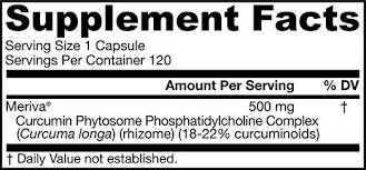 Kurkumiini fütosoom 500 mg | Meriva® - 120 kapslit