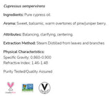 Cypress Oil | 100% Pure Cupressus Sempervirens - 30 ml