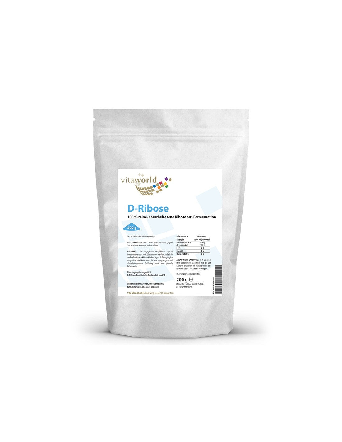 Energy - D-ribose, 200 g powder