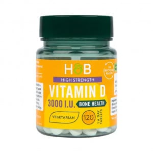 Vitamina D (Vitamina D 3000 I.U.) 75mkg 120 comprimidos Holland & Barrett