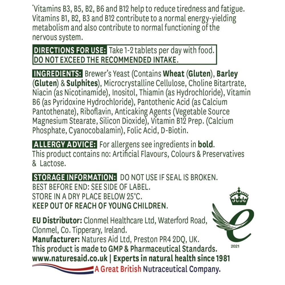 Vitamine B -complex (vitamine B -complex) 90 tabletten Naturesaid
