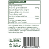 Gember, kurkuma en bromelain (gember, kurkuma en bromelain) 60 tabletten Naturesaid