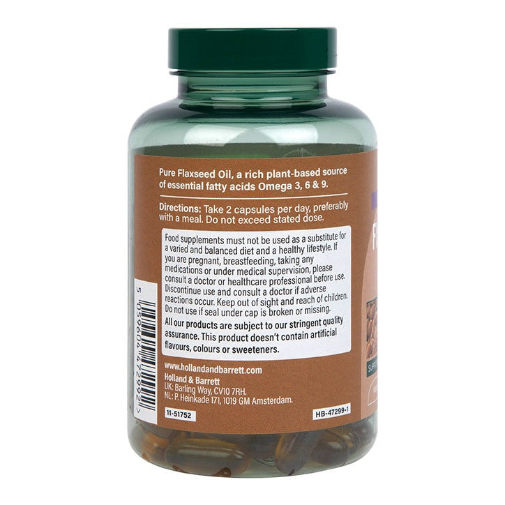 High Strength Cold Pressed | Flaxseed Oil 2000 mg - 120 capsules