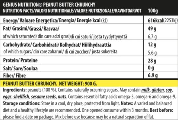 Erdnuss Butter crunchy - 900 Gramm