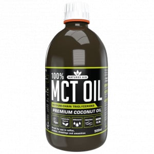 Vidutinio stiliaus kokosų aliejaus trigliceridų (100% MCT aliejus) 500 ml NaturesAid