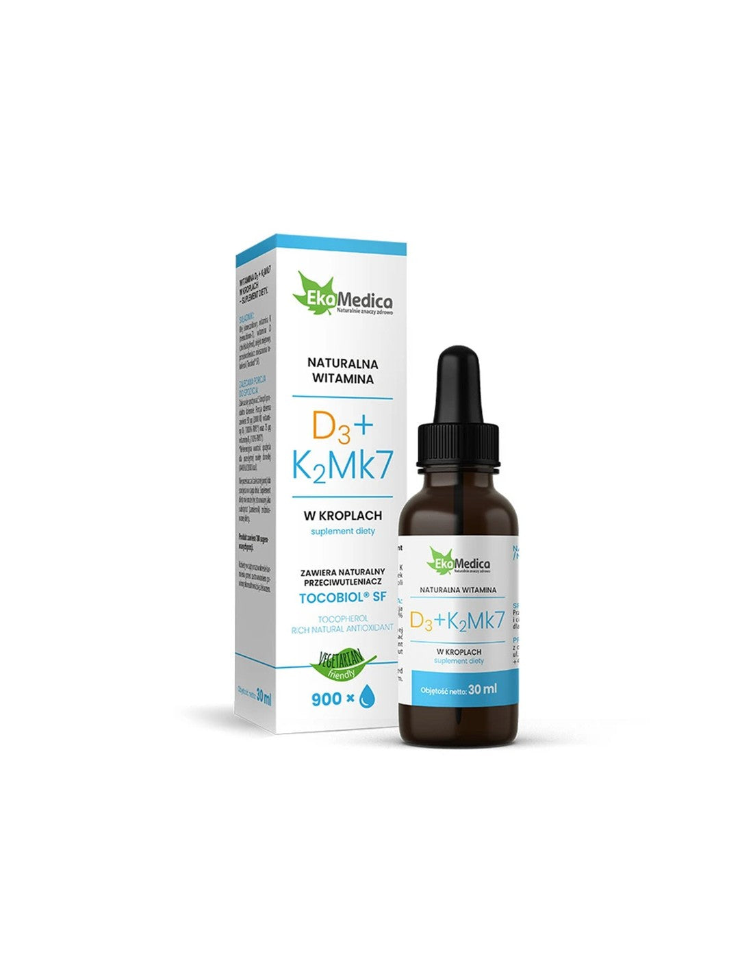 Kaulai ir dantys - vitaminas D3 (10 μg/400 TV) ir K2 (15 μg), 30 ml lašų