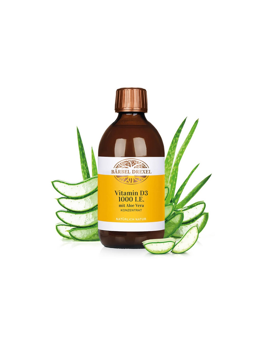 Vitamin D3 1000 IU + Aloe Vera - Strength for immunity, bones and teeth, 300 ml. Bärbel Drexel