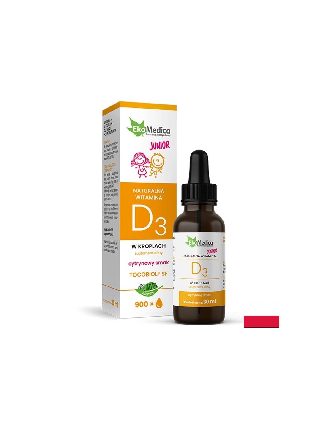 Immunitéit - Vitamin D3 fir Kanner an Erwuessener, 200 Iu 30 ml Drëpsen