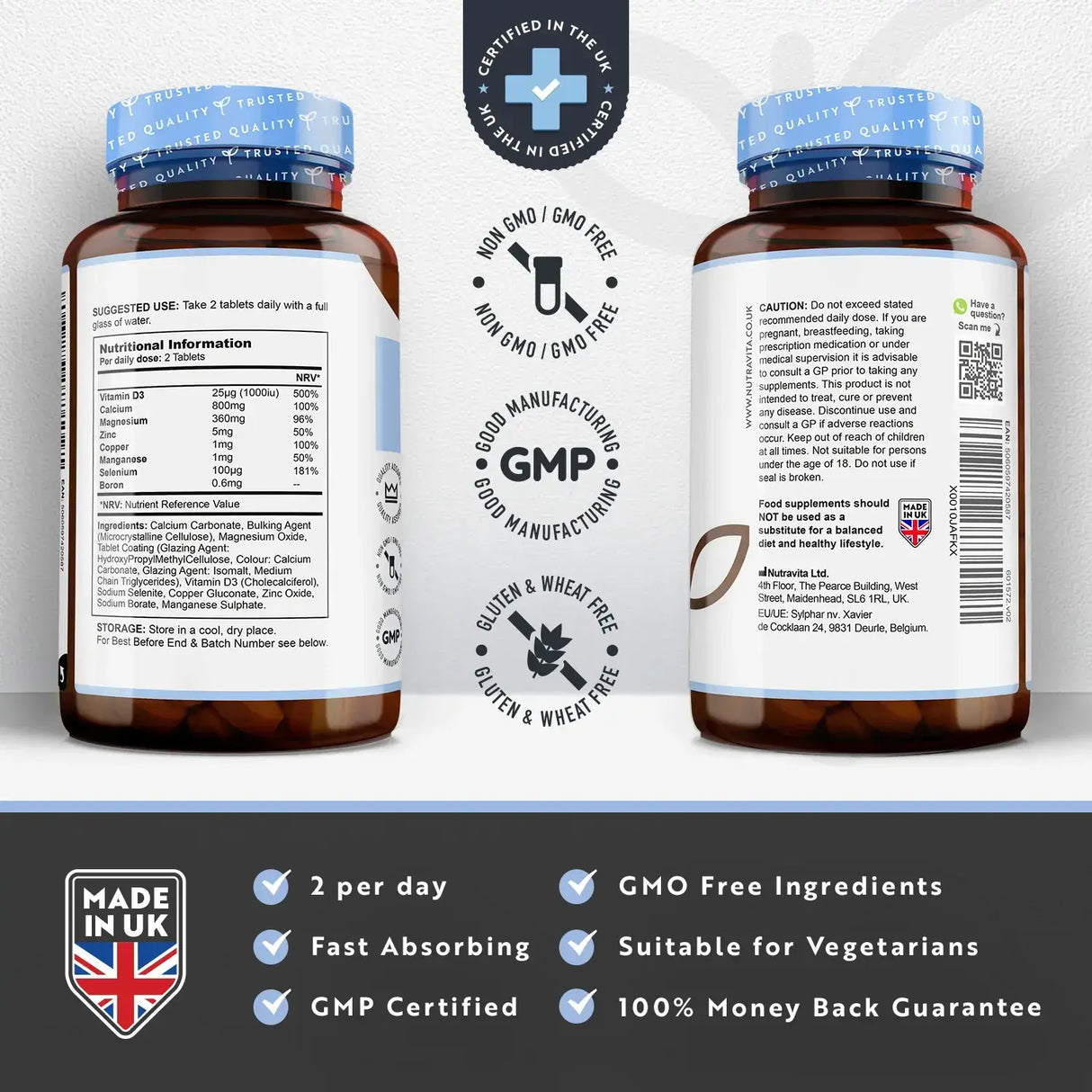 Calcium, Magnesium, Zinc and Vitamin D3 - 365 tablets
