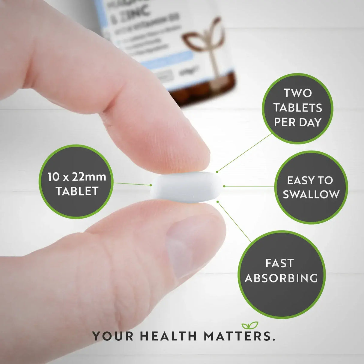 Calcium, Magnesium, Zinc and Vitamin D3 - 365 tablets