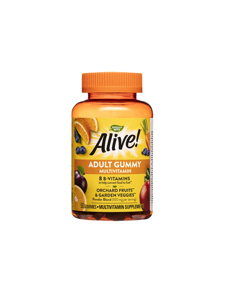 Alive! Adult Gummy Multivitamin/ Алайв! Мултивитамини, 50 желирани таблетки Nature’s Way - Feel You