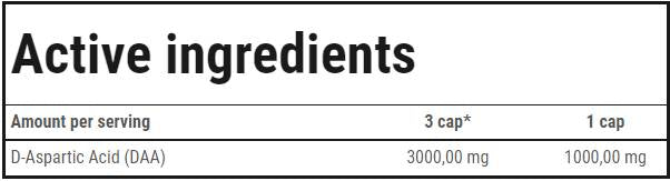 DAA Ultra | D-Aspartic Acid Caps - 120 capsules
