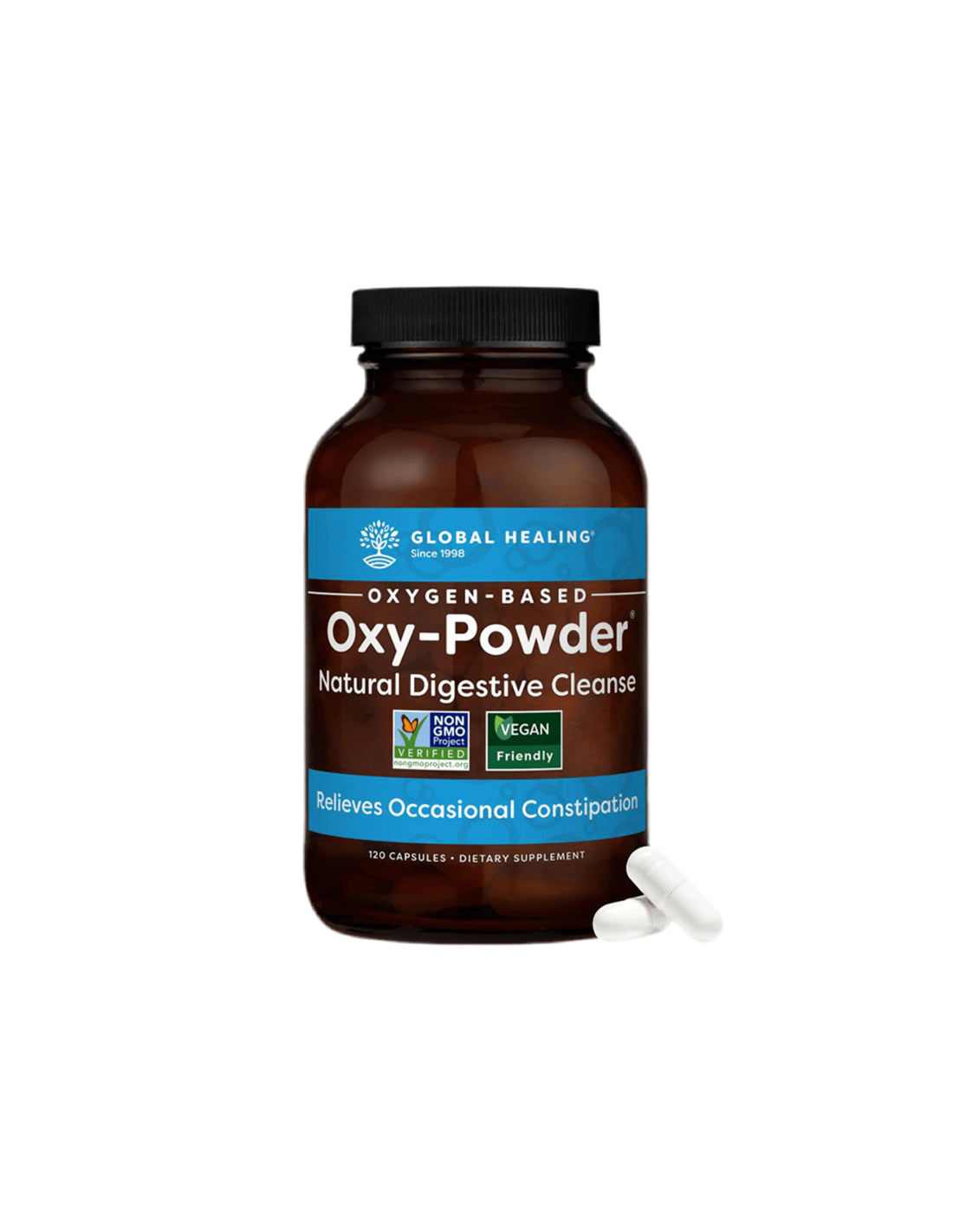 Oxy-Powder Natural Digestive Cleanse - Естествено прочистване на храносмилането, 60 капсули Global Healing - Feel You